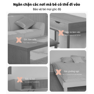 Bộ 4 Miếng Xốp Bọc Góc Bàn Bunnies Đa Năng, Lớp Keo Dán Bền, Phù Hợp Nhiều Loại Bàn Ghế