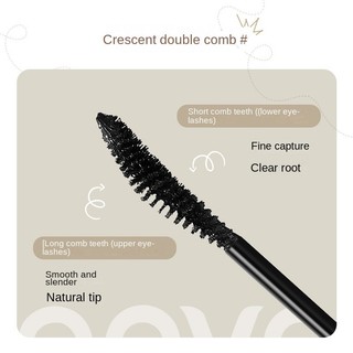 Mascara chống thấm nước NOVO, Kéo dài và uốn cong, lâu trôi và chống nhòe, Định nghĩa và tách tự nhiên, Lược mịn và Áo khoác đế cho phụ nữ chống mồ hôi, không phai màu