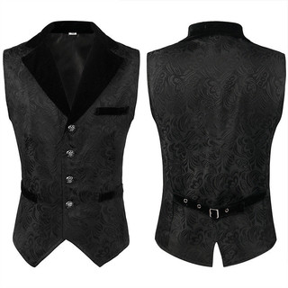 2024 Châu Âu Mỹ Quần Áo Nam Phong Cách Trung Cổ Áo Gothic Vest Sân Khấu Trang Phục Halloween