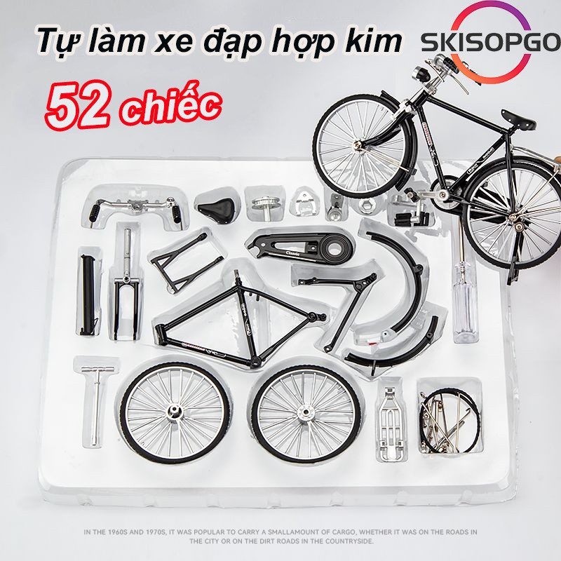 Diy Hợp Kim Mini Xe Đạp，Mô Hình Retro Mô Phỏng Kim Loại Xe Đạp Lắp Ráp Bộ，Sưu Tập Giáo Dục Đồ Chơi Cho