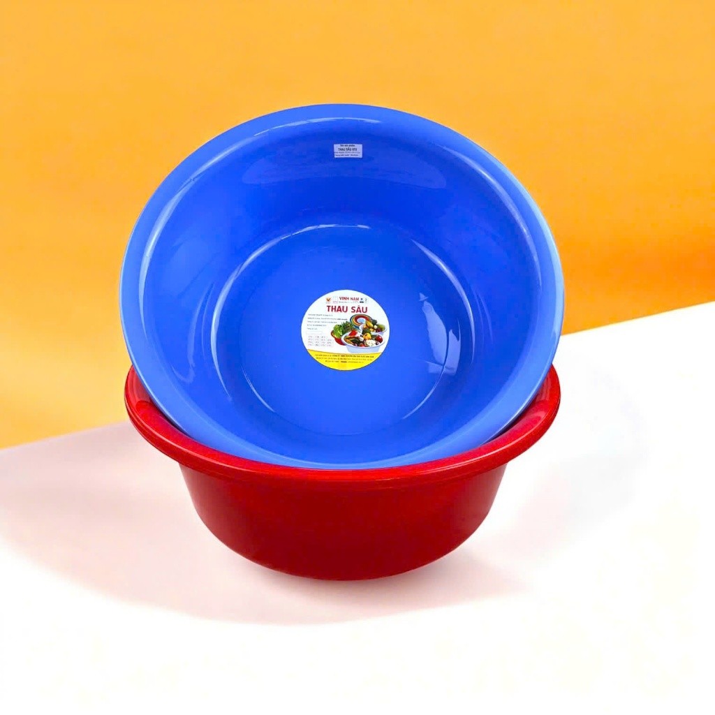 Thau Nhựa Nhiều Size Vinh Nam Plastic Thau Chậu Nhựa PP Bền Đẹp Đa Màu Đa Năng Mã 2T8 5T0 5T5 6T0