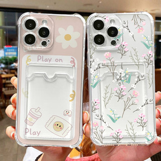 Ốp Lưng Ví Đựng Thẻ Ảnh INS Daisy Smile Cho Samsung Galaxy A55 5G A54 A53 A35 A34 A52 A15 A14 A23 A24 A04 A04E A05 A05S A33 A51 A71 A50 A50S Bìa Mềm