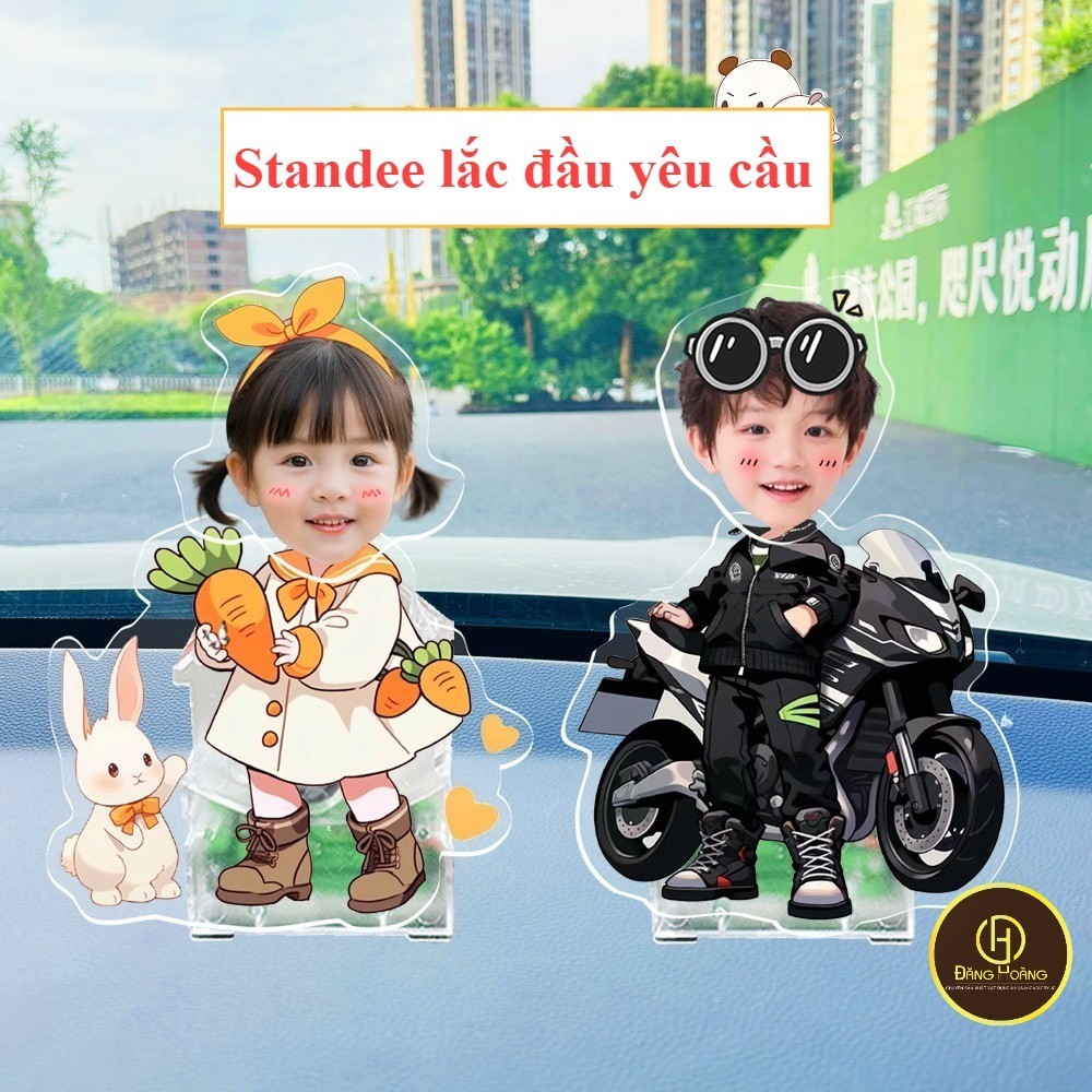 Mô hình standee lắc đầu trang trí siu đáng iu - Quà Tặng Sango