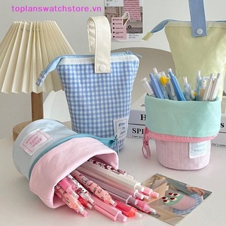 Toplanswatchstore Dung Tích Lớn Canvas Đứng Bút Chì Hộp Đựng Văn Phòng Phẩm Túi Đa Năng Sinh Viên Văn Phòng Phẩm Đồ Dùng Học Tập Quà Tặng VN