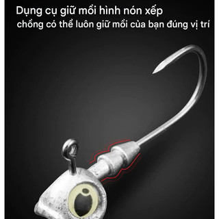 Lưỡi Jighead Đầu 3d Dạ Quang Mắt Cá Chuyên Câu Biển LC40