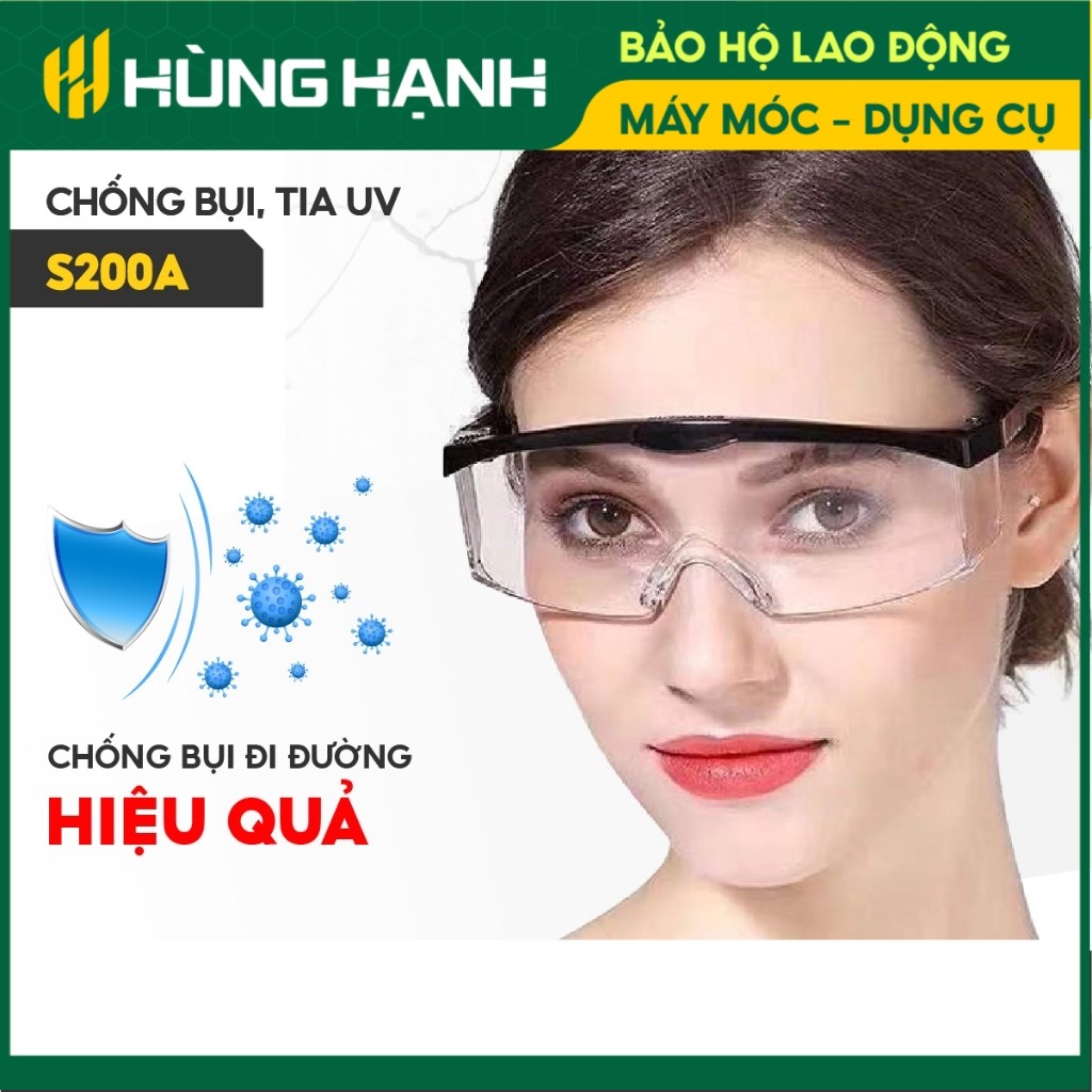 Kính bảo hộ Honeywell S200A chống UV, chống chói, chống bụi đi đường ...