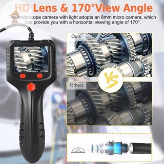 Twe 2.4 '' Màn hình IPS Camera nội soi công nghiệp HD1080P 2 mét Ống cáp kiểm tra cống thoát nước Borescope IP68 Đèn LED chống nước 2600mAh VN