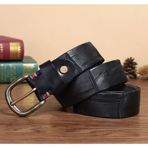 Thắt Lưng Nam Da Bò Thật Vân Cá Sấu_Quality Belt for Men Vintage