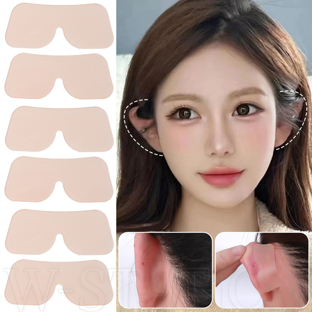 4 Cặp Miếng Dán Tai Silicon Elf Vô Hình - Keel Hỗ Trợ Bướm 5D - Hiện Vật Hỗ Trợ Tai - Màu Da, Có Thể Tái Sử Dụng, Chống Thấm Nước, Tự Dính Tai - Dụng Cụ Làm Đẹp