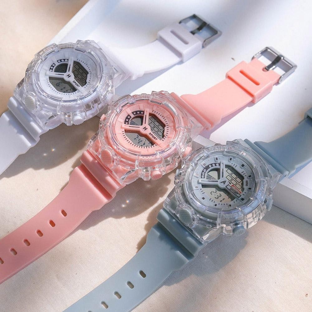 Đồng hồ kỹ thuật số cho bé trai và bé gái Đồng hồ thể thao Led Dây đeo silicon Đồng hồ đeo tay thể thao T3s8