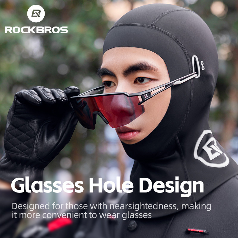 ROCKBROS Mặt nạ đi xe đạp thoáng khí nhiệt chống gió Thiết kế chống trượt Cổng kính mắt cho xe đạp xe máy (Unisex)​