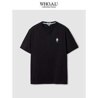 Áo thun cotton cổ tròn in hình mùa xuân mới của WHOAU dành cho nam và nữ