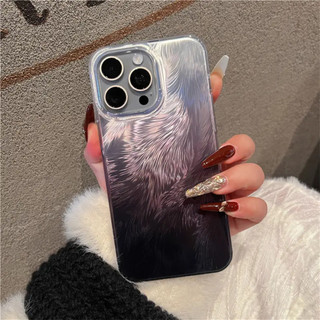 Ốp điện thoại màu vàng Foxtail gradient sang trọng cho iPhone15 14 13 12 11 Pro Max Vỏ bảo vệ camera chống sốc Vỏ cứng