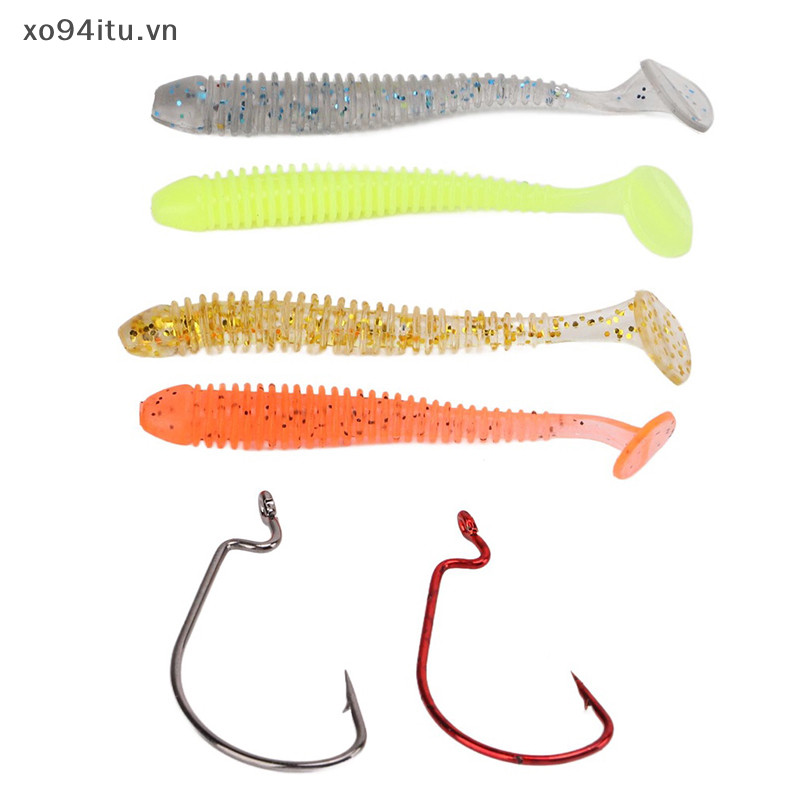 XOITU 60 Chiếc T-Tail Road Runner Crank Hook Combo Bộ Mồi Giả Bộ Dụng Cụ Câu Cá VN