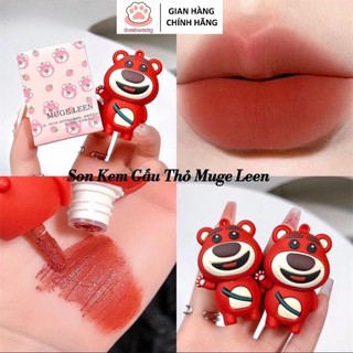 Son Kem Lì Muge LE EN Thiết Kế Hình Gấu Thỏ Dễ Thương