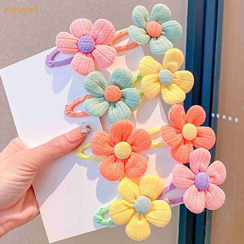 Bộ 2 món Siyuyan Trẻ em ' S Vải Dễ Thương Cặp Hoa Kẹp Phụ Kiện Tóc Cô Gái Kẹp Tóc Tính Khí Kẹp Mũ Đội Đầu Cho Bé Bán Buôn VN
