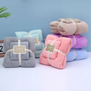 Bộ 2 Khăn tắm cao cấp, size lớn 70x140cm và 35x70cm - Siêu mềm mịn, siêu bền FETA