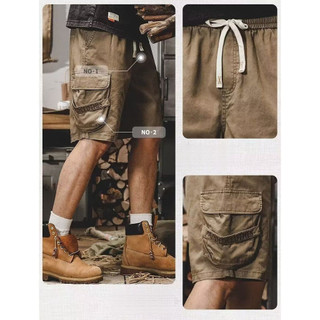 [Plus Size] 8XL 7XL Nam Nhật Bản Cotton Kaki Hip Hop Oversize Quần Short Hàng Hóa Làm Việc