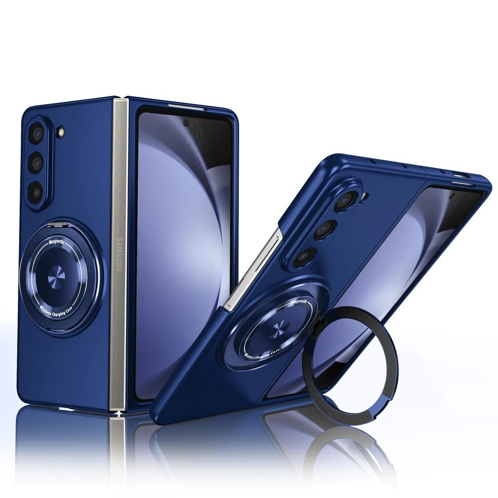 Dành Cho Samsung Galaxy Z Fold 6 5 4 3 Vỏ Từ Tính Giáp Chống Sốc 360 Xoay Vòng Giá Đỡ Xe Ô Tô Bảo Vệ Camera Gấp Bao