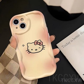 Ốp Điện Thoại Mèo Katie Sáng Bóng Cho iPhone 15 14 13 12 11 Pro Max 15 Plus 14 Plus Cặp Đôi Hoạt Hình Đáng Yêu Mèo Con Vỏ Mềm