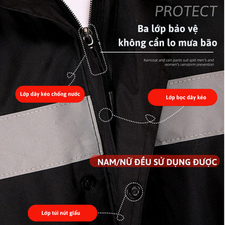 Bộ Áo Mưa Toàn Thân Cao Cấp Myd.23 - Chống Nước, Phản Quang, Chất Liệu Vải Dù Dành Cho Người Lớn