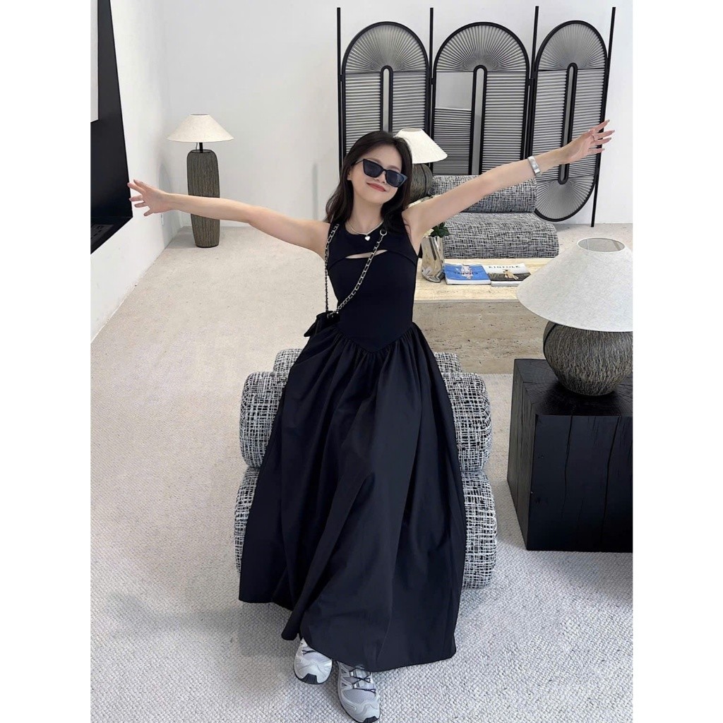 Váy đầm nữ dáng dài bồng xoè thiết kế cách điệu gợi cảm phong cách trẻ trung thanh lịch XIMIMI SP257