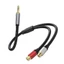 Cáp Yoo 3 5mm Auxs sang 2RCA 3 Cáp âm thanh 5mm đến 2RCA cho âm thanh trung thực trong hệ thống âm thanh và giải trí gia đình