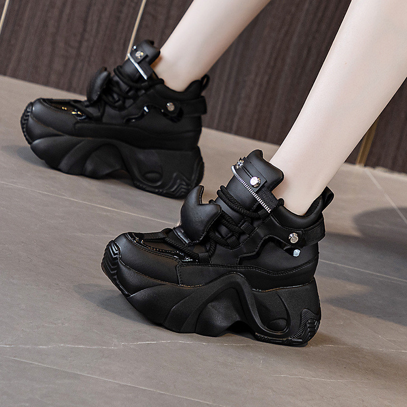 Tăng Chiều Cao 8cm Bố Giày Nữ Bốn Mùa Phù Hợp Với Giày Đế Dày Nhẹ Giày Nữ Size 34-40