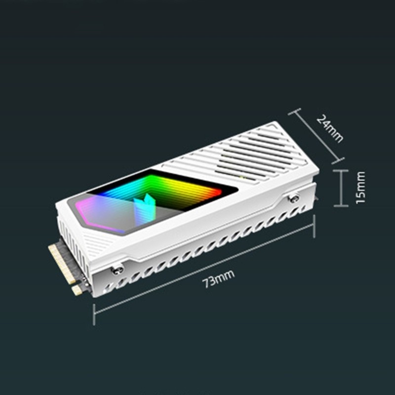 Bộ tản nhiệt đĩa rắn Moon 2280 với quạt ARGB Vây làm mát bằng nhôm với tấm lót nhiệt Tăng cường tản nhiệt trong CPU