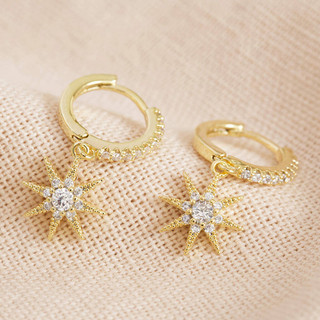 S925 Sterling Silver Star Zircon Bông Tai Trang Sức Thời Trang Đơn Giản Quà Tặng Nữ