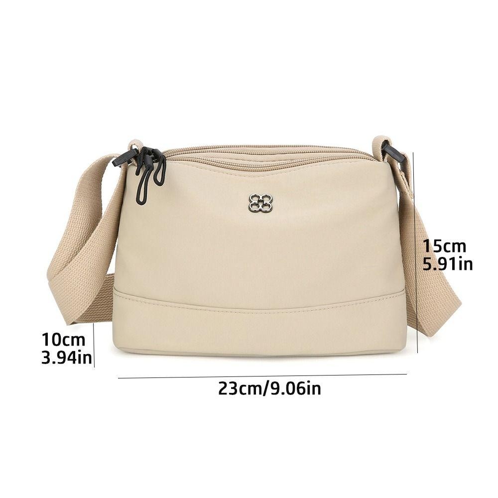 Túi đeo vai nữ GUSTAVA, Nhiều túi Túi đeo chéo phong cách thông thường, Túi Tote màu trơn bằng vải Nylon mềm hợp thời trang cho bé gái