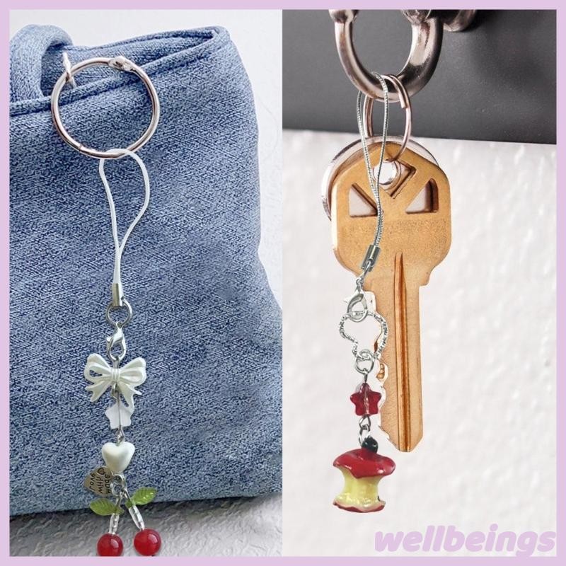 Wellb Đáng Yêu Cá Chìa Khóa Trang Trí Thủ Công Mặt Dây Chuyền Trái Cây Thời Trang Mặt Dây Chuyền Điện Thoại Túi Độc Đáo Mặt Dây Chuyền Quà Cho Người Yêu Thời Trang