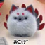 Sao Nhật Bản AMUSE pagon lông Cáo Chín Đuôi 7cm trong lòng bàn tay linh vật tròn O7U0
