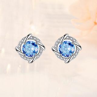S925 Sterling Silver Windmill Stud Earrings Female Earrings Light Luxury Earrings S96