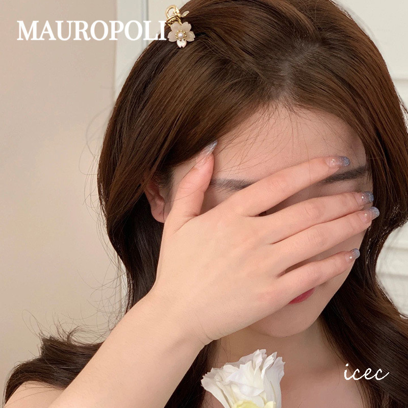 Mauropoli [Sẵn sàng] Kẹp tóc hoa phong cách Mori Nữ bên trán Nổ Kẹp đầu công chúa nhỏ Kẹp đầu