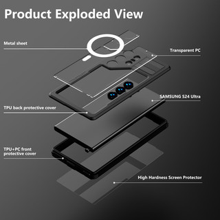 ốp lưng chống nước S26 Ultra Summer Swimming/Underwater IP68 Waterproof Phone Case for Samsung S23 Plus S24 Ultra Magnetic 360 Cover