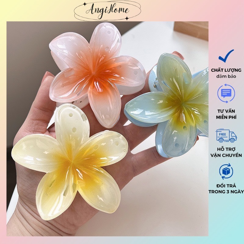 Kẹp Tóc Hoa sứ ANGIHOME Kẹp tóc hoa Nhiều Màu Sắc Phong Cách Hawaii
