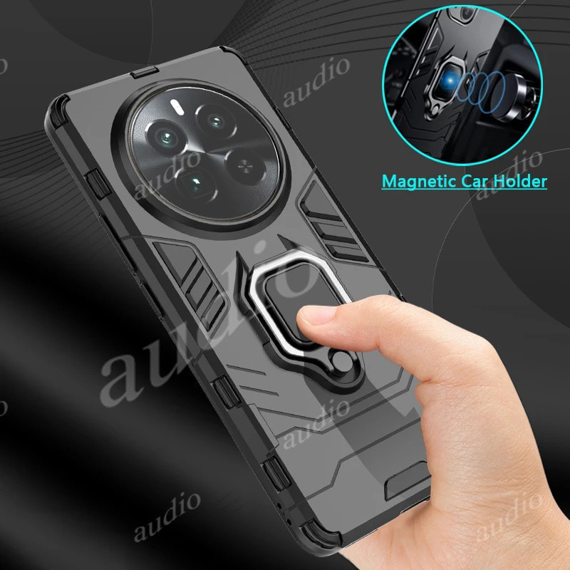 Ốp điện thoại từ tính giáp cứng cho Realme 12 Pro + 12 + 12x 5G 4G Vỏ chống va đập PC Vỏ chống sốc cho Realme12 Realme12 + 5G 4G Funda Ốp lưng Ốp lưng từ tính