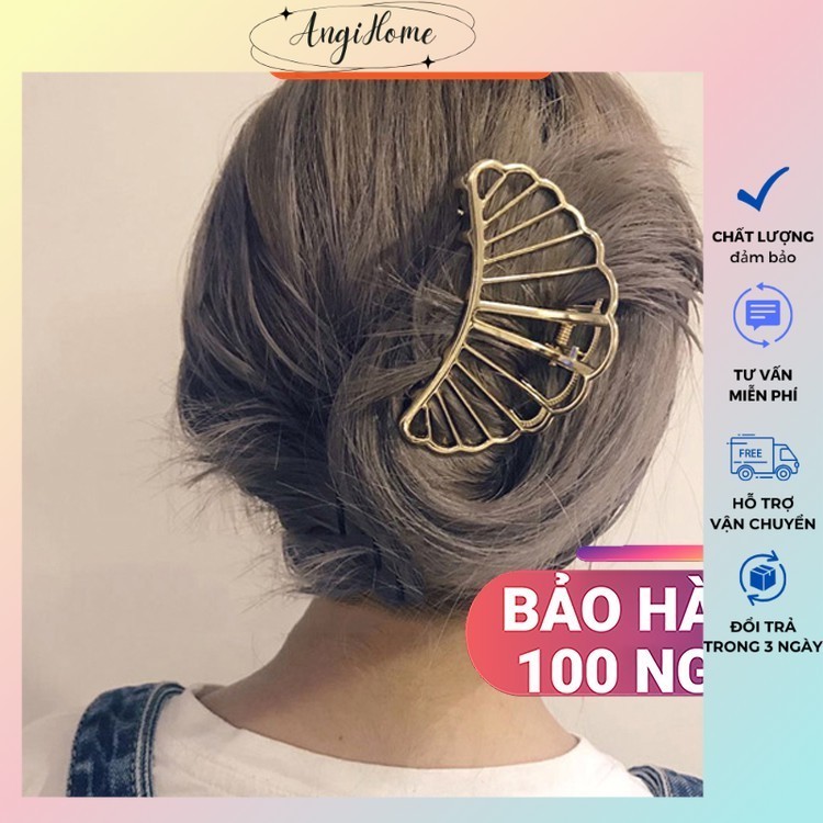 Kẹp tóc càng cua Hàn Quốc nữ đẹp hottrend kim loại cỡ size lớn cặp búi tóc dễ thương cào 10 răng, 14 răng ANGIHOME