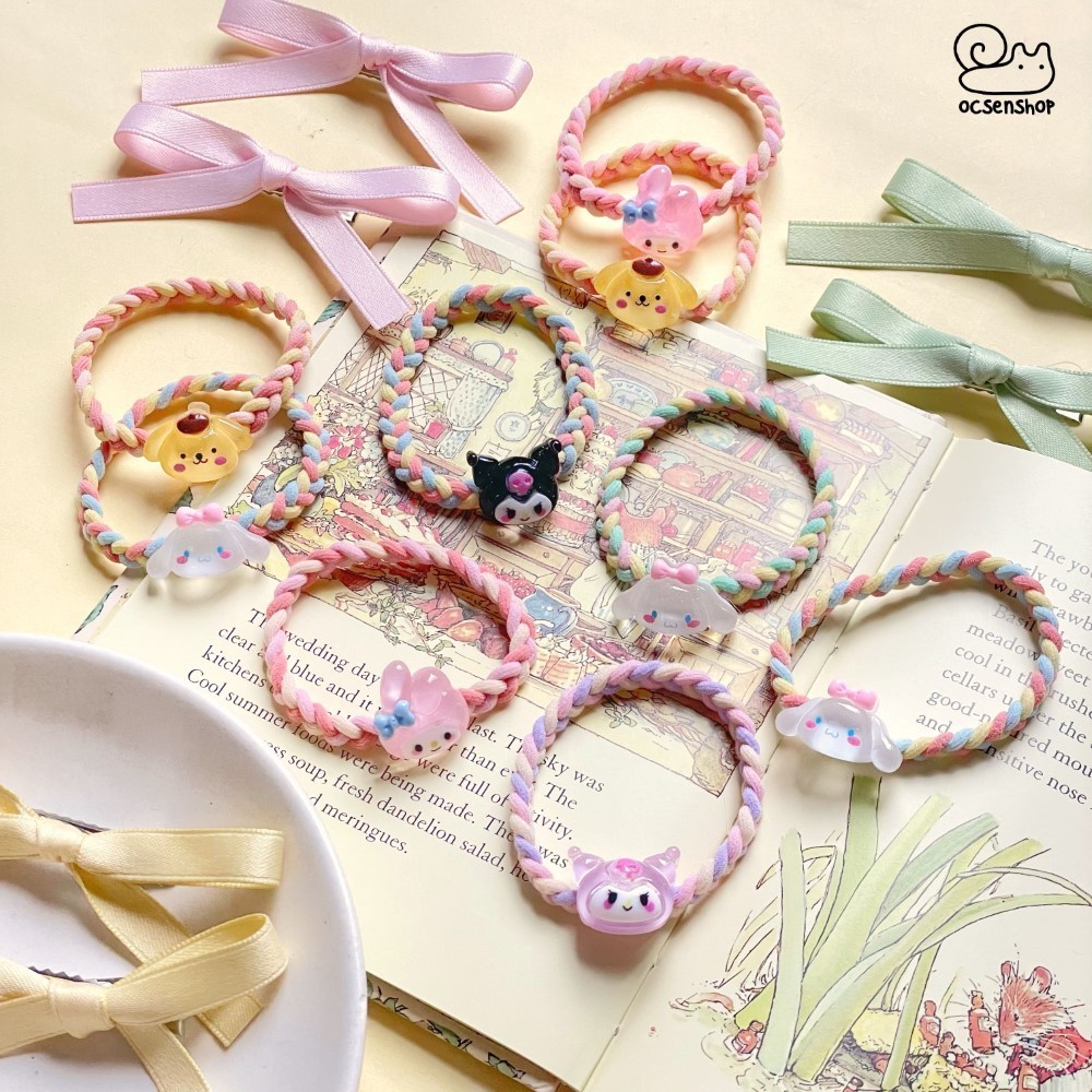Chun buộc tóc xoắn nhiều màu Sanrio