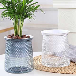 Chậu hoa TREDDING491, Chậu trồng cây tự tưới vườn, Chậu trồng nước bằng nhựa có thể nhìn thấy