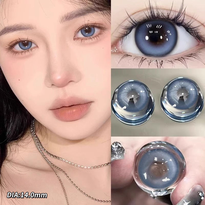 [Tặng hộp + 2 chiếc] 0.00~-6.00 Kính áp tròng màu Hàn Quốc Kính áp tròng cận thị thời trang 14.0mm/14.2mm/14.5mm Có thể sử dụng trong 1 năm 20