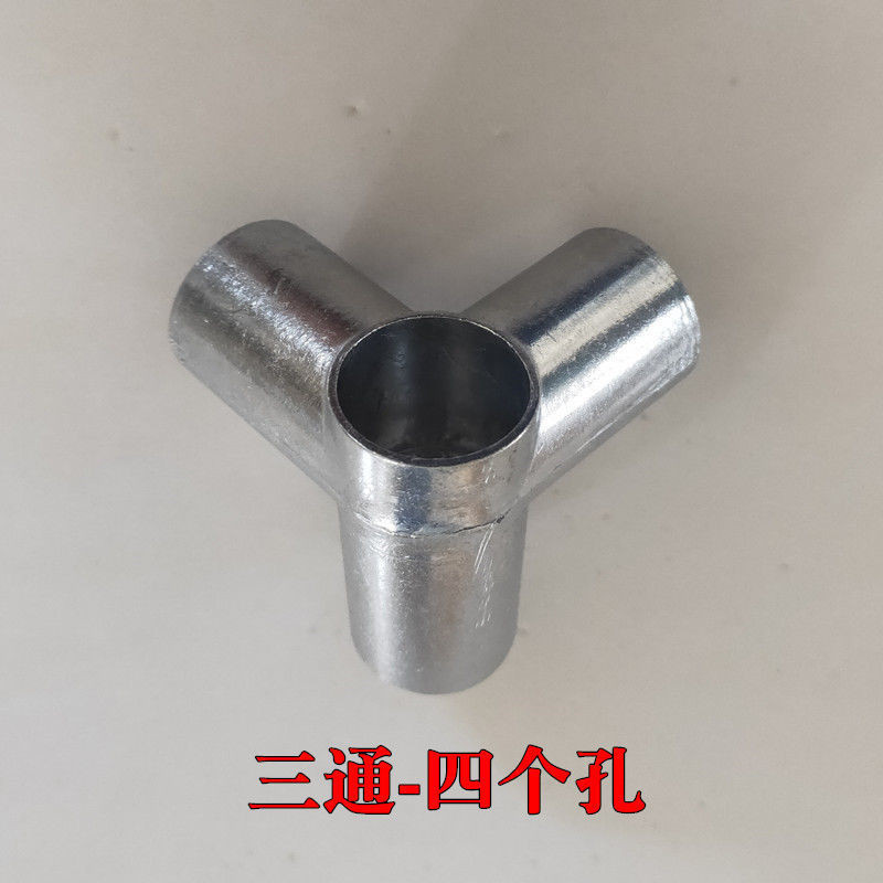 Phụ kiện tủ quần áo đơn giản, đầu nối ống thép, giao diện tủ quần áo vải, đầu nối kim loại ba chiều bốn chiều bằng nhựa dày 1DLN