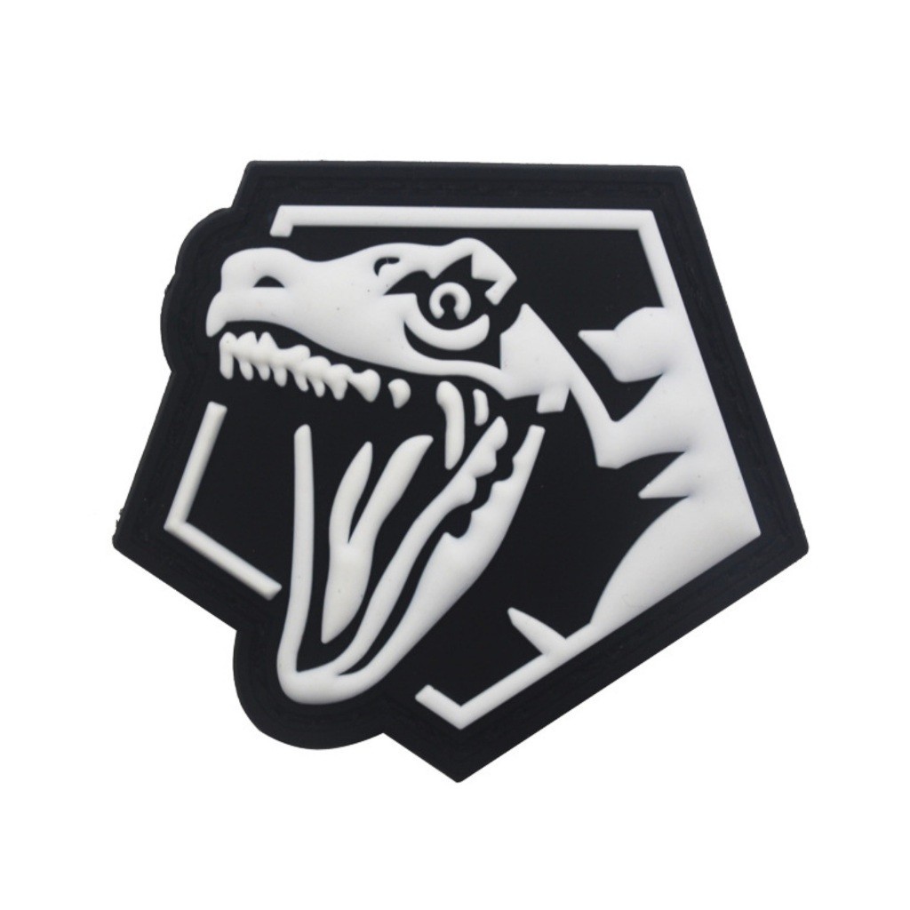 Patch_miếng dán PVC velcro dạ quang khủng long _tactical