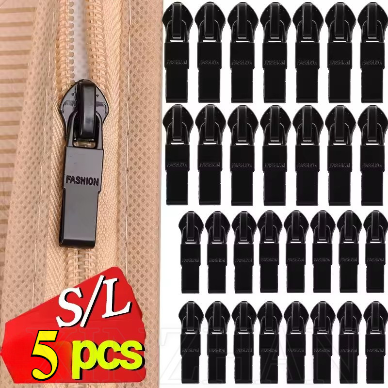 5 Đầu khóa kéo chống nước vô hình - Khóa kéo hai mặt liền mạch ngược - Đầu khóa kéo thay thế kim loại - Phụ kiện may vá - Bộ sửa chữa quần áo cho túi đựng áo khoác