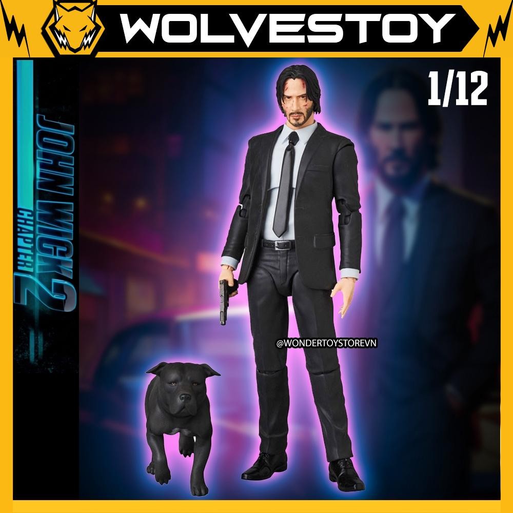 Mô Hình Mafex John Wick Chapter 2 MAF 085 1/12 Action Figure (Tặng