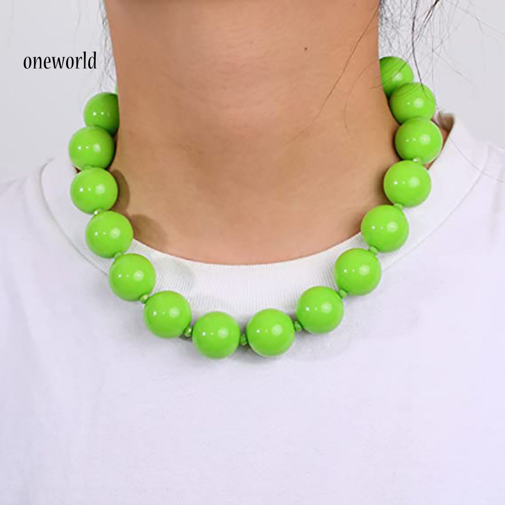 Một thế giới| Vòng Cổ Nữ Phong Cách Đơn Giản 19 Bong Bóng Hạt Nối Dài Dây Chuyền Unisex Nhiều Màu Sắc Đính Hạt Xương Đòn Cặp Đôi Vòng Cổ Cho Hẹn Hò