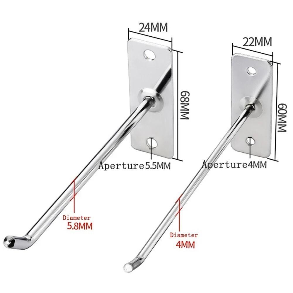 MARGREDY 1 Cái Móc Dây Đơn, Dụng Cụ Phần Cứng Móc Treo Tường Thép, Vít Móng Tay Bền Chốt Búa Kìm Phụ Kiện Điện Thoại Di Động Hiển Thị Móc Bảng Lỗ Lewelry