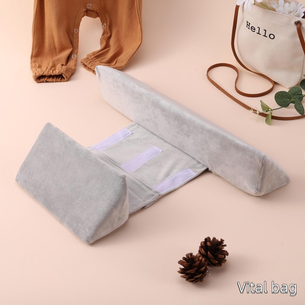 Gối Bên Bé 45° Gối hỗ trợ tam giác nghiêng có dây kéo vô hình Vỏ gối có thể tháo rời