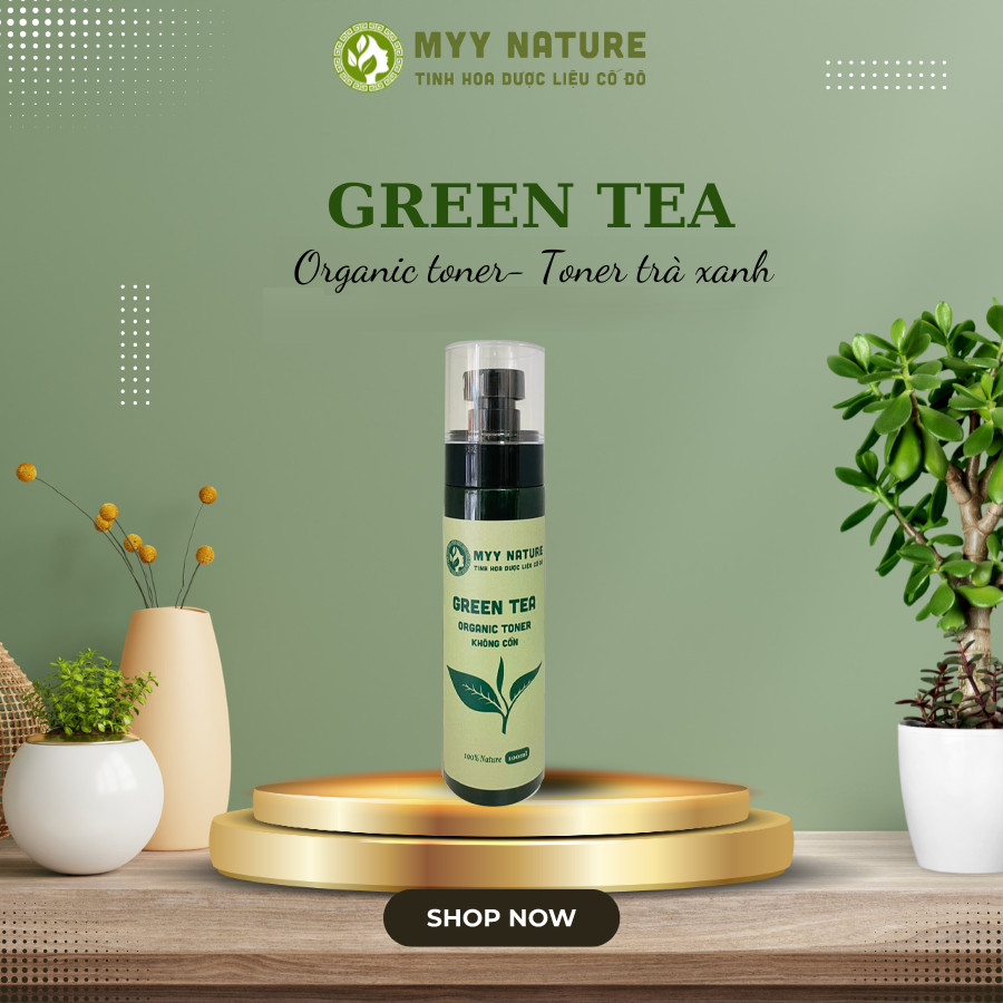 Toner Trà Xanh chai 100ml Myy Nature - Giảm Và Ngăn Ngừa Mụn, Làm Sạch Sâu Sác Lớp Bụi Bẩn Hiệu Quả